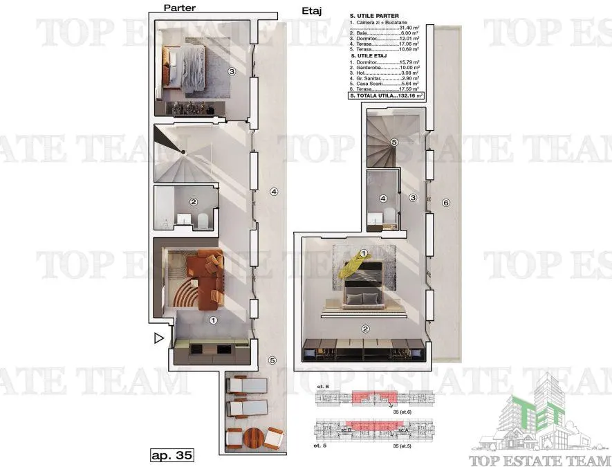 PentHouse modern 3 camere, incalzire in pardoseala, posibilitate loc de parcare acoperit, in BRAGADIRU,Prel. Gh. 3 terase, Bloc NOU - foto 1