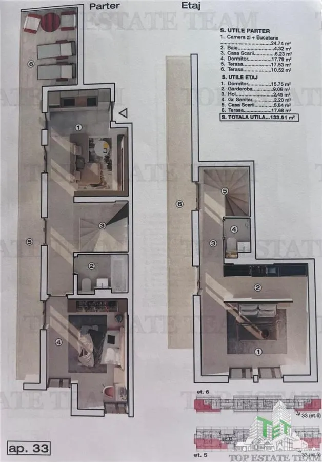 PentHouse modern 3 camere, incalzire in pardoseala, posibilitate loc de parcare acoperit, in BRAGADIRU,Prel. Gh. 3 terase, Bloc NOU - foto 4
