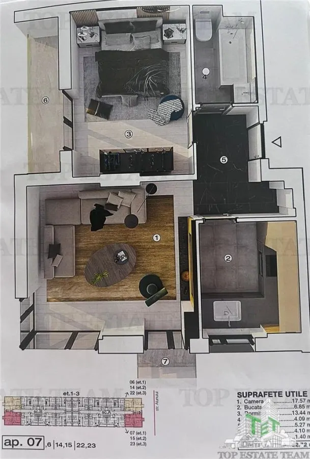Apartament modern 2 camere, incalzire in pardoseala, posibilitate loc de parcare acoperit, in BRAGADIRU, Prel. Gh Balcon , Bloc NOU - foto 5
