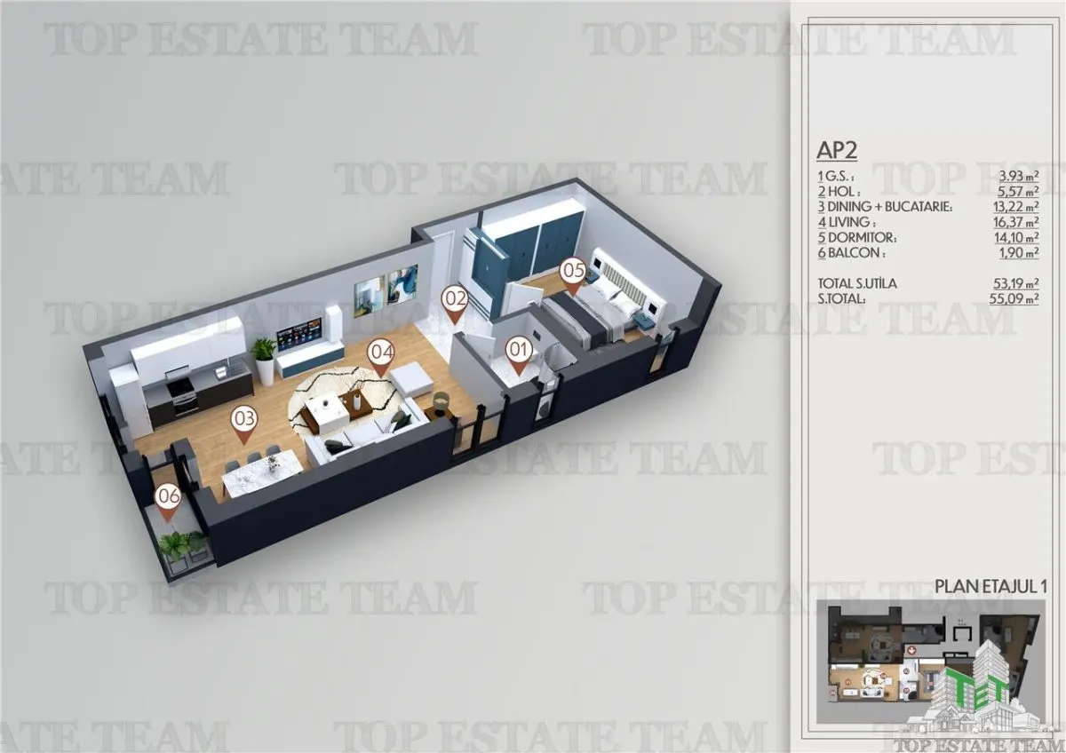 Apartament 2 camere bloc nou, adiacent metrou Obor - foto 1