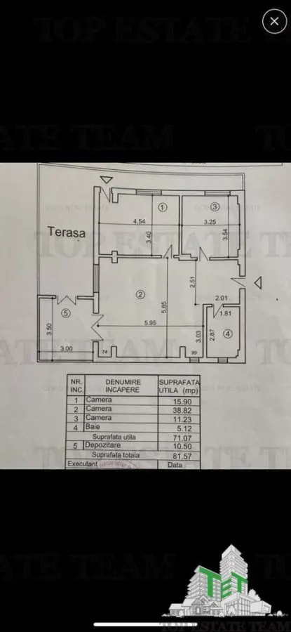 Apartament 3 camere cu terasa de vanzare in zona Parc Bazilescu - foto 14