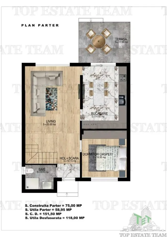 Vila moderna individuala cu 4 camere , 3 bai , Living open space, terasa,incalzilre in pardoseala, 2 locuri de parcare - foto 7