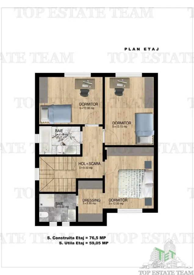 Vila moderna individuala cu 4 camere , 3 bai , Living open space, terasa,incalzilre in pardoseala, 2 locuri de parcare - foto 8