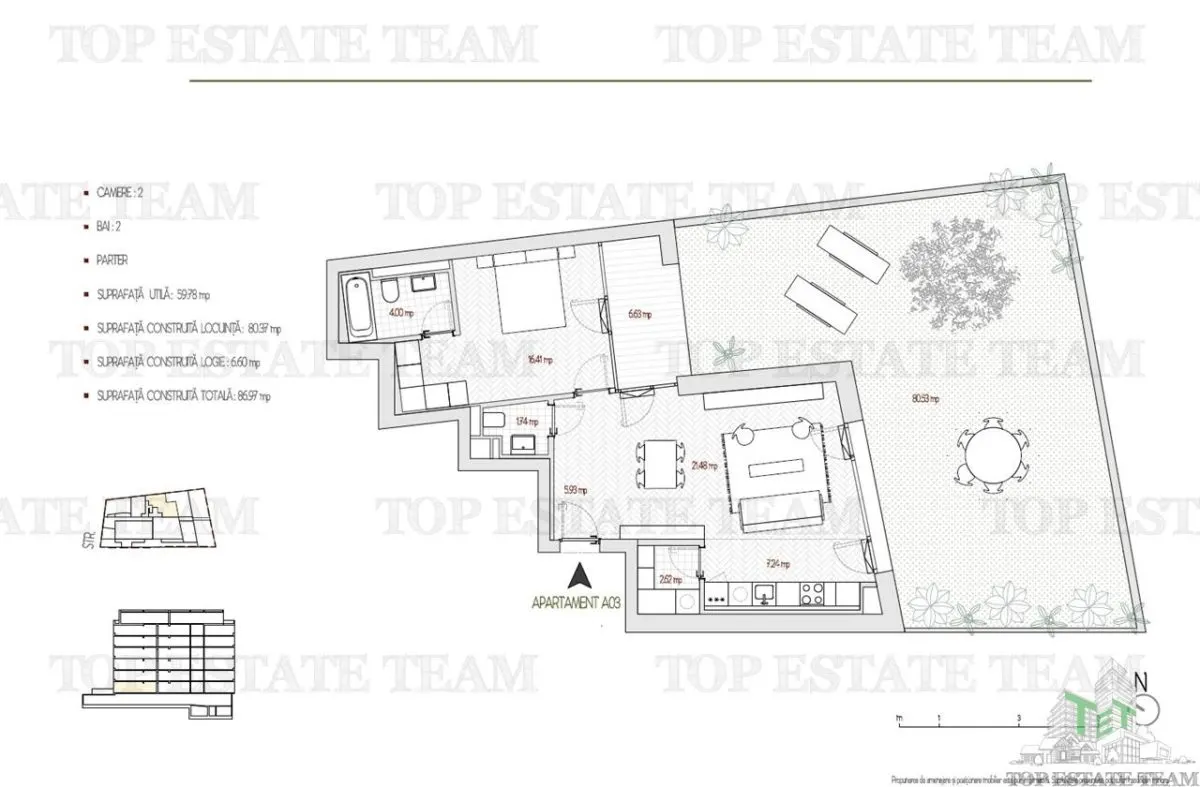 Apartament 2 Camere cu 80 mp gradina, bloc Boutique, Bucuresti, Parcul  Operei - foto 10