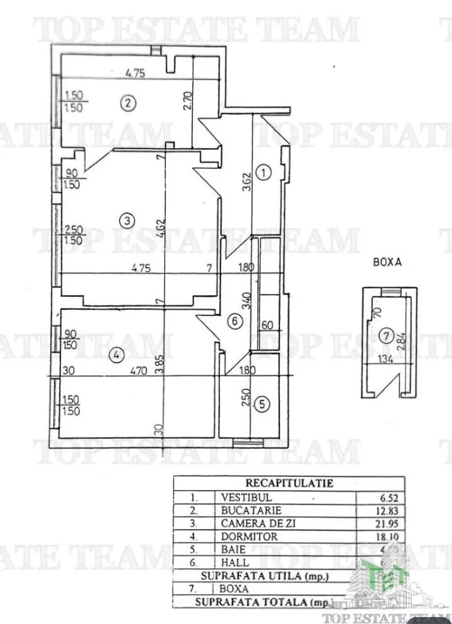 Apartament de vanzare Eminescu, parter bloc,  70 mpu , zona centrala, cabinet stomatologic - foto 17