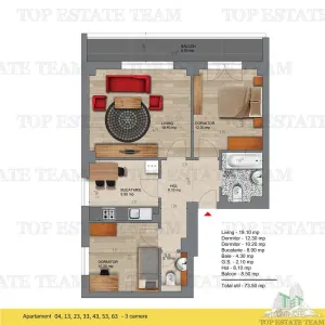 Apartament 3 camere, Popesti Leordeni langa metrou - Popesti-Leordeni