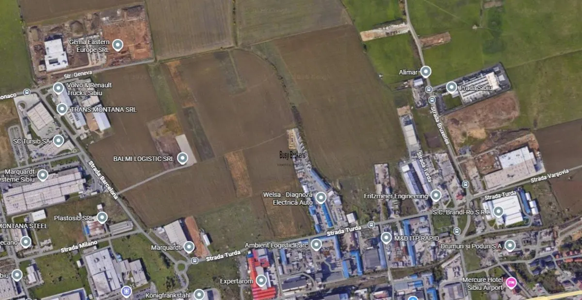 10 000 mp - Teren constructii industriale - Sibiu Vest - foto 2