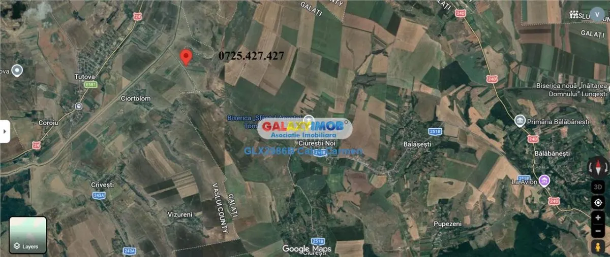 De vanzare teren agricol, extravilan in Loc. Balasesti, Jud. Galati - foto 3