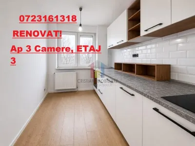 RENOVAT RECENT! Ap 3 cam, conf 1, semidecomandat, Independentei, LIBER - Braila