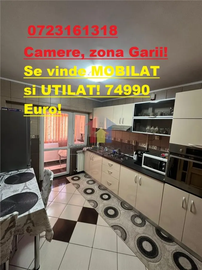 Ap 4 Camere transformat in 3, Mobilat si Utilat, zona Garii - foto 1