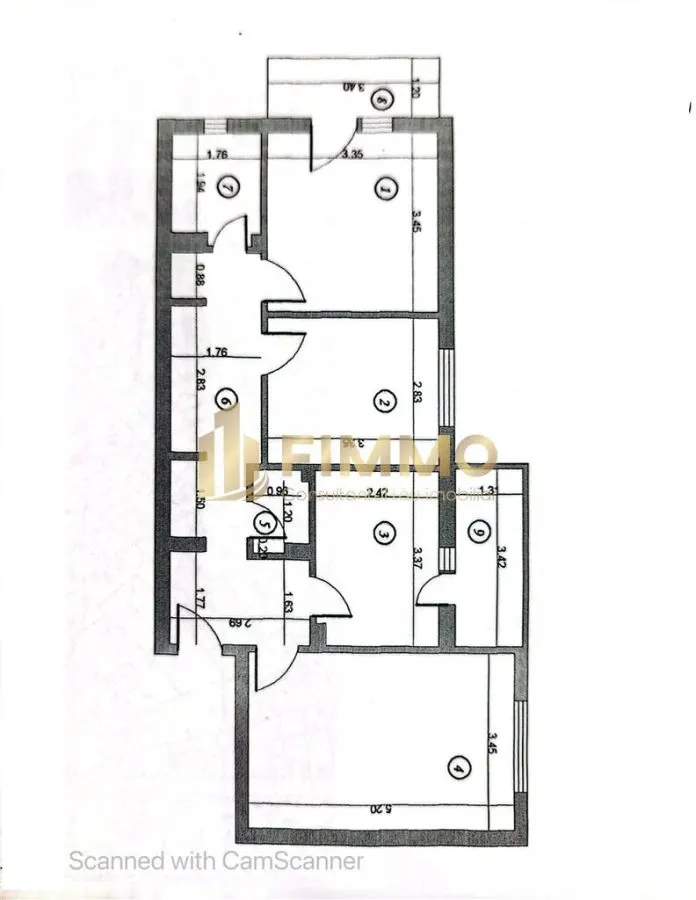 Apartament 3 cam | 75mp | De renovat | Burdujeni | ID:1763 - foto 2