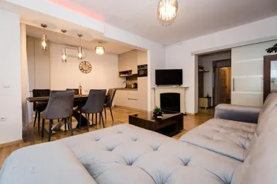 Ultracentral  Apartament  Panorama  Terasa, Semineu Electric  Design Modern - Targu Mures