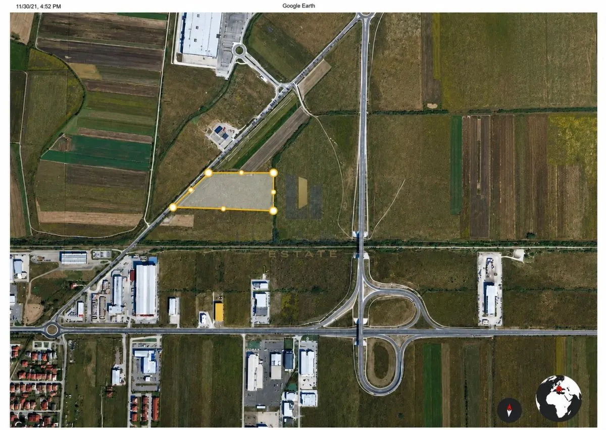 Teren cu  PUZ  Lidl  Ghiroda Aeroport cu  regim inaltime P+3E . - foto 4