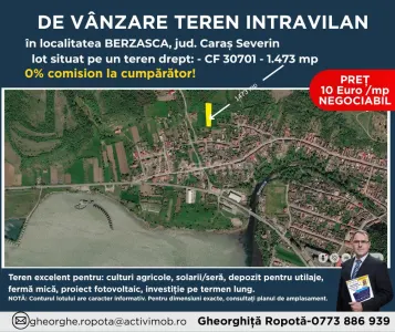 TERENURI Intravilan in Berzasca - Berzasca