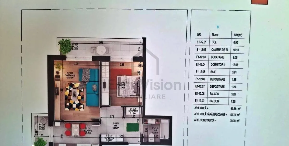 2 camere | Zona Pallady |Sector 3|Bloc 2025 | 63 mp | Parcare | 2 balcoane - foto 10