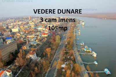 OCAZIE RARA Vedere DUNARE  Imens 3 camere 105 mp - Braila