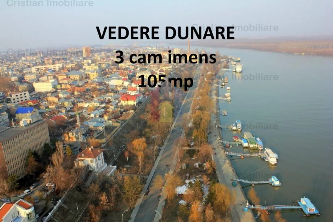 OCAZIE RARA Vedere DUNARE  Imens 3 camere 105 mp - foto 1