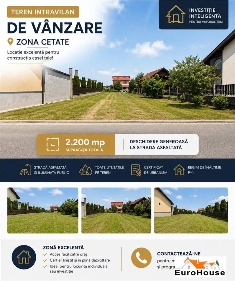 Teren Intravilan De Vanzare Cetate - foto 1