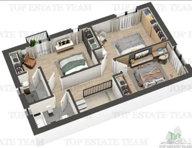 Vila individuala cuplata, in complex rezidential modern, cu 4 camere, toate utilitatile, Drumul Taberei, zona Valea Oltului 5 minute de metrou - foto 8