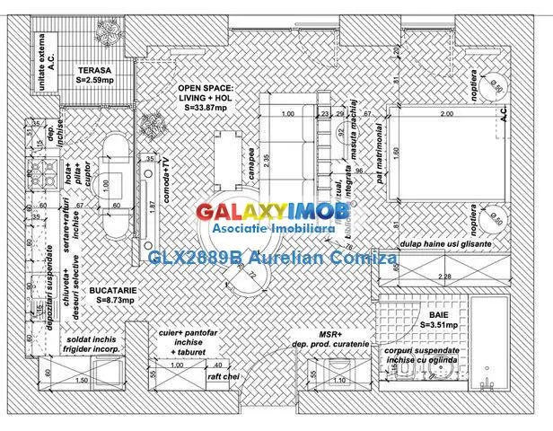 Apartament 2 camere pentru inchiriat Pipera Cloud9 - foto 7