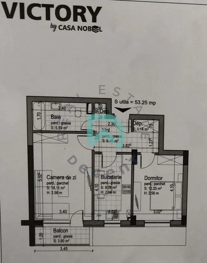 Apartament 2 camere Casa Nobel - Tractorul, 53 mp - Brasov - foto 19