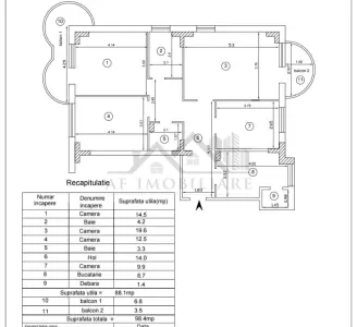 Rondu Vechi - Nicolina - Apartament 4 camere 99mp - foto 2