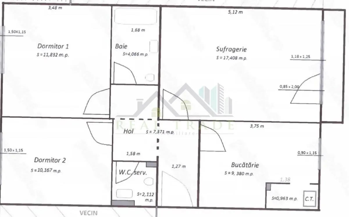 Apartament 3 camere, 2 bai zona Gemenii - foto 7