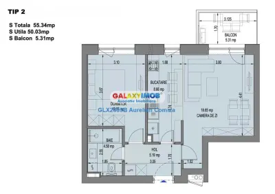 Apartament 2 camere nemobilat Nusco City/prima inchiriere - foto 1