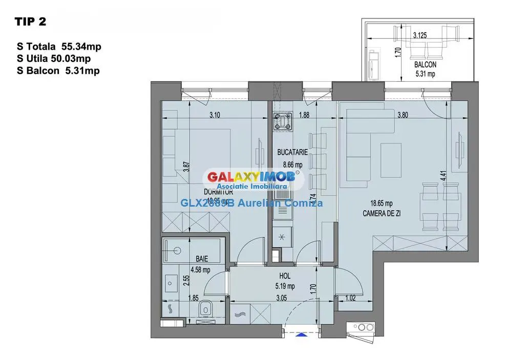 Apartament 2 camere nemobilat Nusco City/prima inchiriere - foto 1