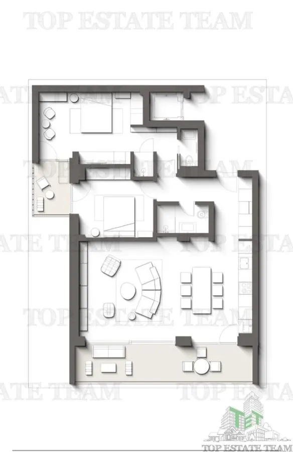 Apartament Premium cu 3 camere cu terase | Vedere directa la mare si padure - Proiect exclusivist Olimp,Constanta - TVA inclus in pret - foto 2