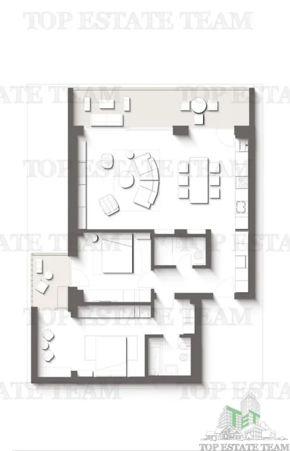 Apartament Premium cu 3 camere cu terase | Vedere directa la mare si padure - Proiect exclusivist Olimp,Constanta - TVA inclus in pret - foto 2