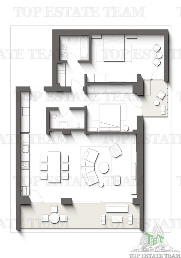 Apartament Premium cu 3 camere cu terase | Intre padure si mare - Proiect exclusivist, Olimp,Constanta - TVA inclus in pret - foto 2