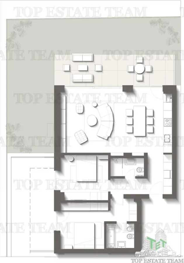 Apartament Premium cu 3 camere - Gradina privata si terasa | Intre padure si mare - Proiect exclusivist, Olimp, Constanta - TVA inclus in pret - foto 3