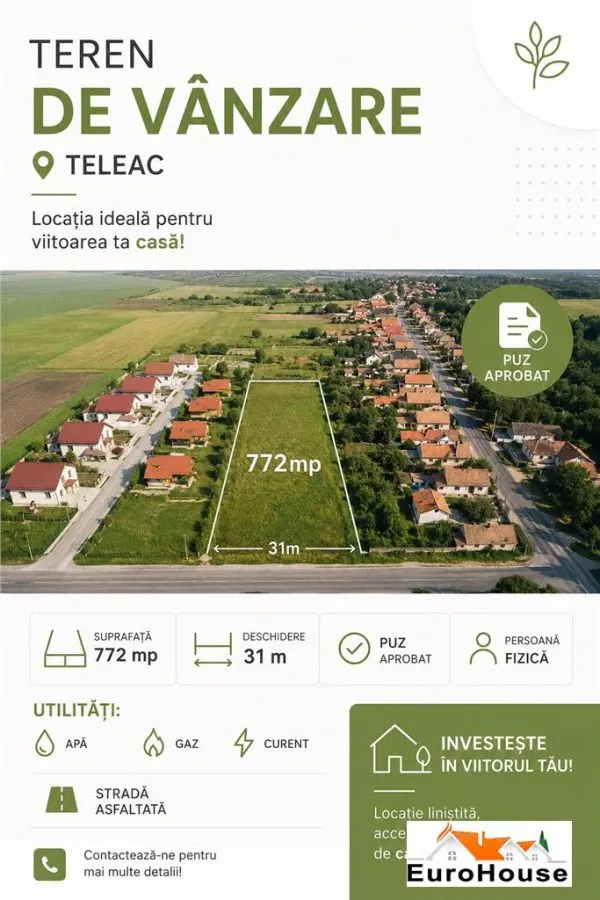 Teren Intravilan De Vanzare , Teleac - foto 1