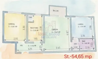 Apartament 3 Camere Luminos si cu Vedere Frumoasa - foto 15
