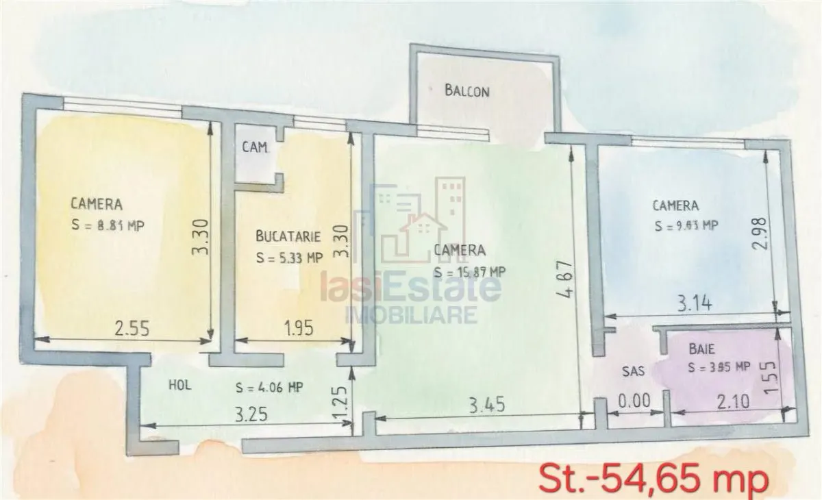 Apartament 3 Camere Luminos si cu Vedere Frumoasa - foto 15