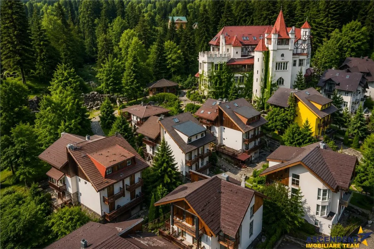In ambientul statiunii Poiana Brasov, etaj1, 2bai, terase la 360 grade, parcare asigurata - foto 11