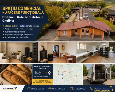Spatiu comercial+afacere functionala: brutarie,rute de distributie,Ghelinta - Ghelinta