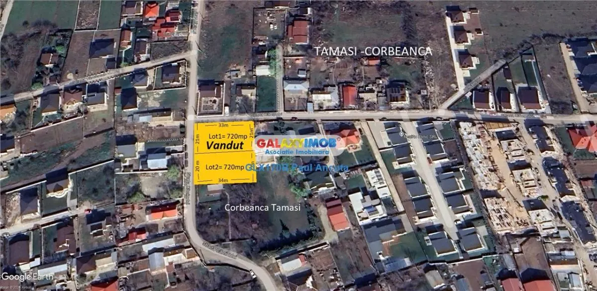 Teren lot casa 720 mp Corbeanca str Caminului sosea utilitati - foto 1