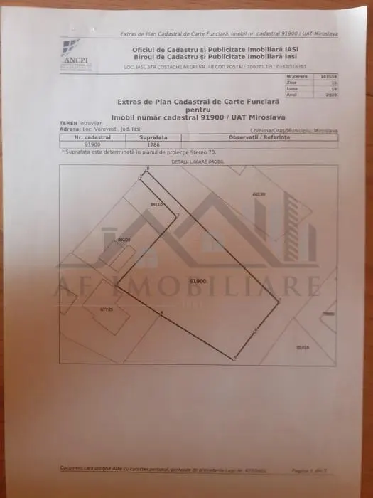 Doar 27e/mp!  Vorovesti TEREN 1787mp  toate utilitatile cu acces doua strazi asfaltate - foto 8