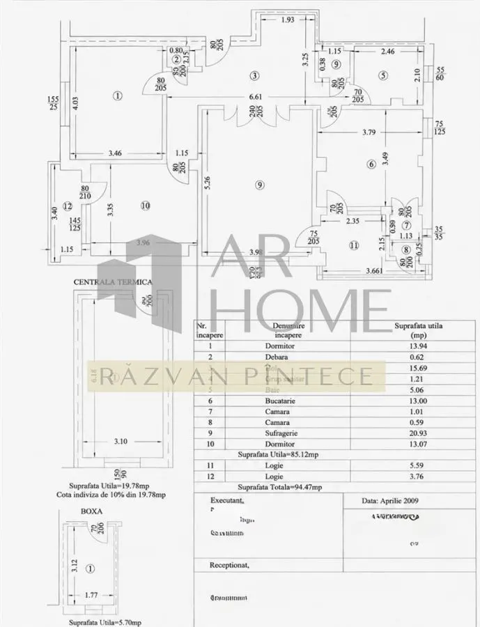 Apartament 3 camere, spatios, parcare, boxa, ultracentral, Ploiesti - foto 1