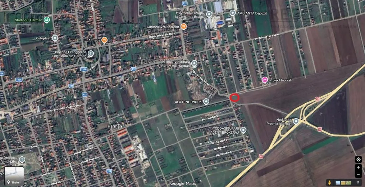 Teren intravilan de vanzare - Harman - 500 mp - PUZ aprobat - foto 7