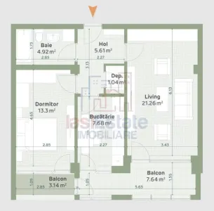 Apartament cu 2 camere in Hlincea la bloc - balcon - Hlincea