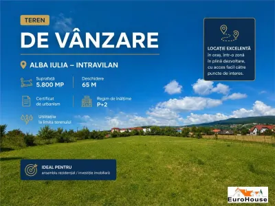 Teren Intravilan De Vanzare In Alba Iulia , P+2 - Alba Iulia