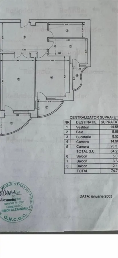 Apartament 2 camere lux | decomandat | mobilat si utilat | vedere fata | Bd. Unirii - P-ta Alba Iulia | - foto 9