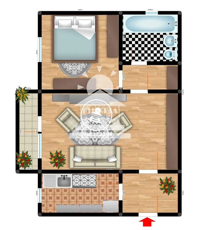 Apartament 2 camere de vanzare zona Dacia  Iasi - foto 1