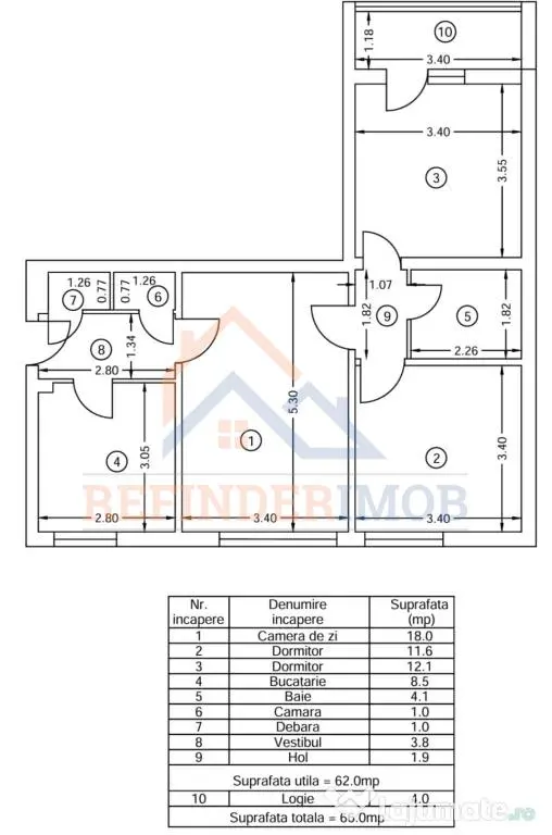 Vanzare 3 camere Campia Libertatii 66mp - foto 6