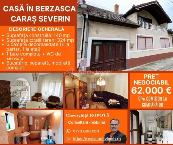 Casa individuala de vanzare in Berzasca, jud. Caras-Severin - Berzasca