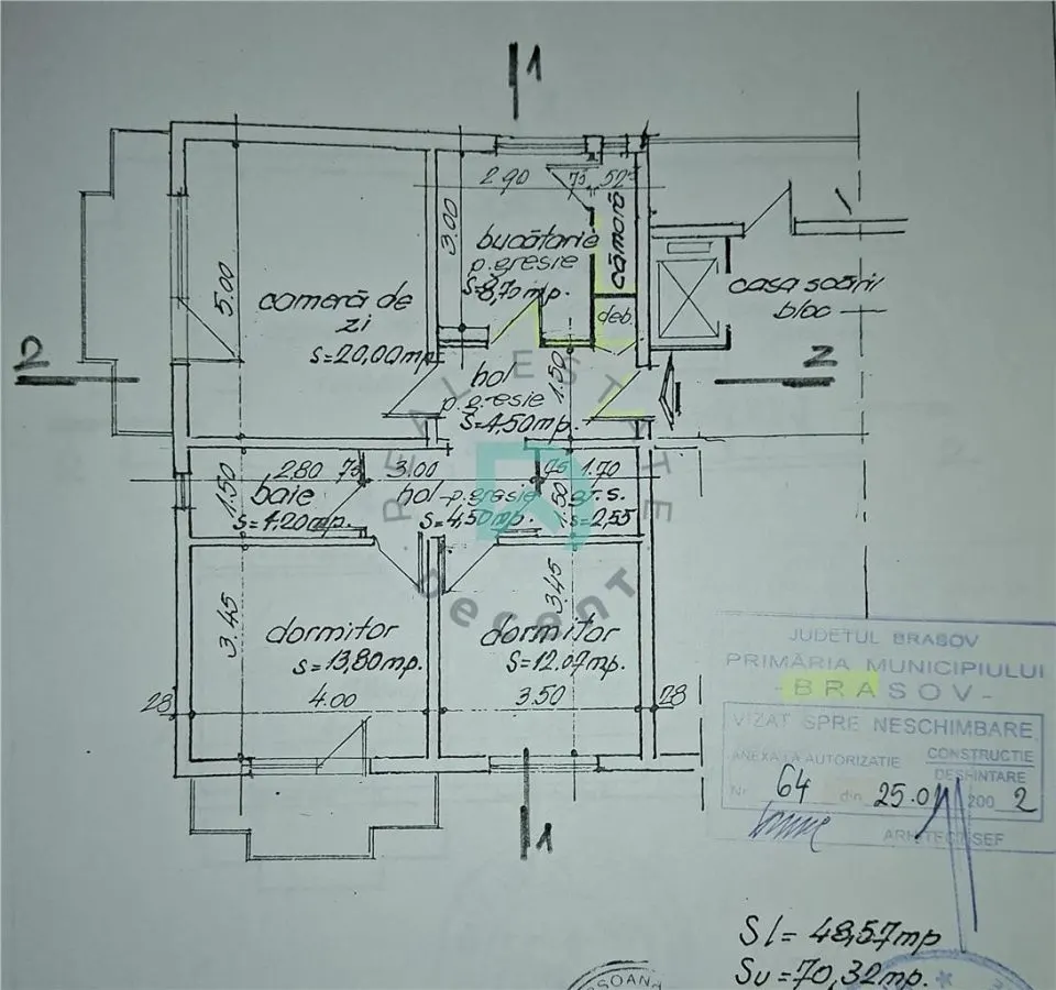 Apartament 3 camere Vlahuta, 70 mp - Brasov - foto 9