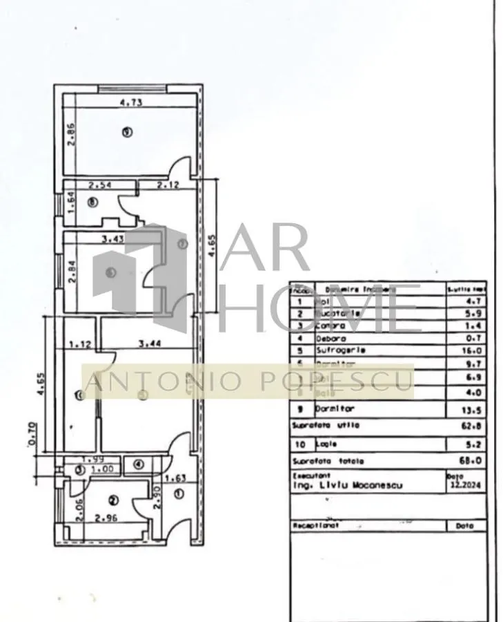 Apartament 3 camere, bloc de beton, Ploiesti, Parcul Aurora, Vest. - foto 14